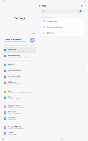 Press the required Wi-Fi network.