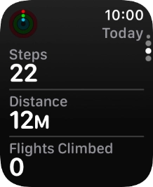 Slide your finger downwards to return to the overview with the coloured rings.