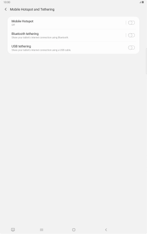 Press Mobile Hotspot.