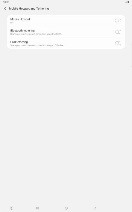 Press Mobile Hotspot.