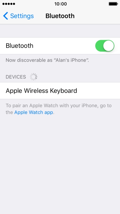 Press the required Bluetooth device and follow the instructions on the screen to pair the device with your phone.
