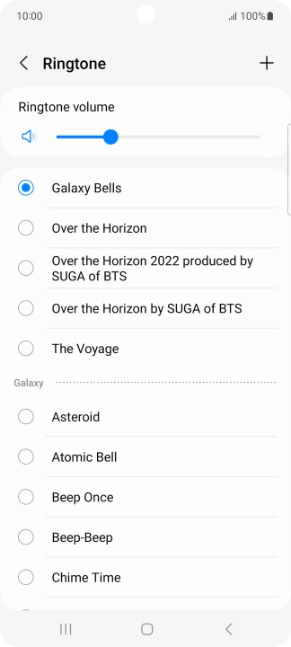 Press the required ring tones to hear them.