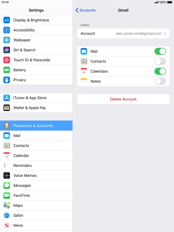 Press the indicator next to 