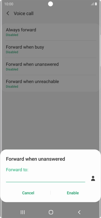 Key in +61414121121 and press Enable.
