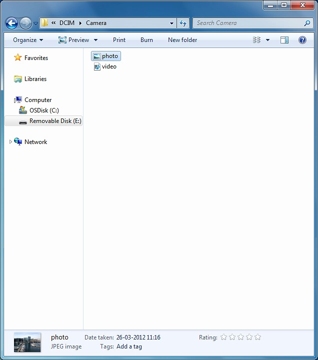 Highlight the required file and move or copy it to the required location.