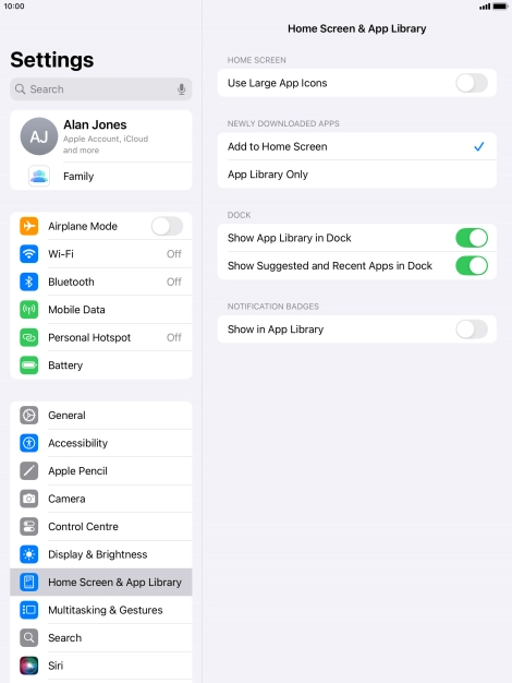 To add new downloaded apps to both the home screen and App Library, press Add to Home Screen.