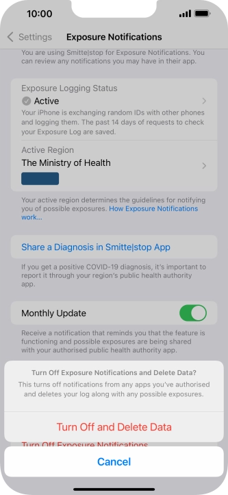Press Turn Off and Delete Data.