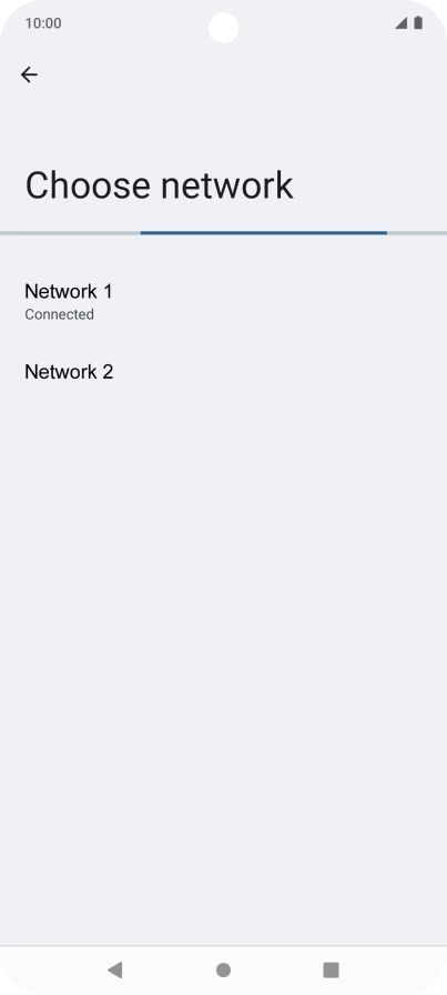 Press the required network.