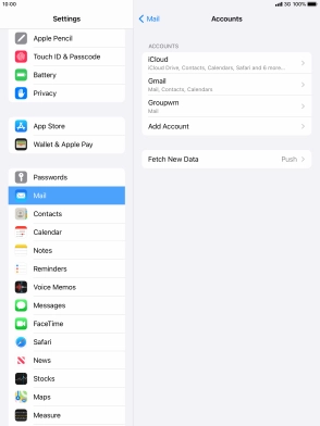 Press the required account. Press the required account.