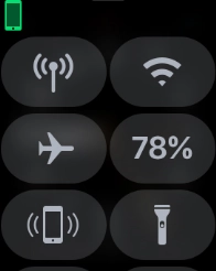 Press the flight mode icon to turn the function on or off.
