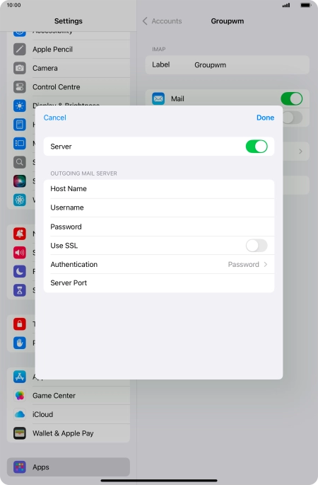 Press the indicator next to 
