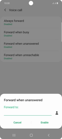 Key in +61414121121 and press Enable.