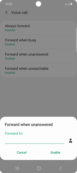Key in +61414121121 and press Enable.