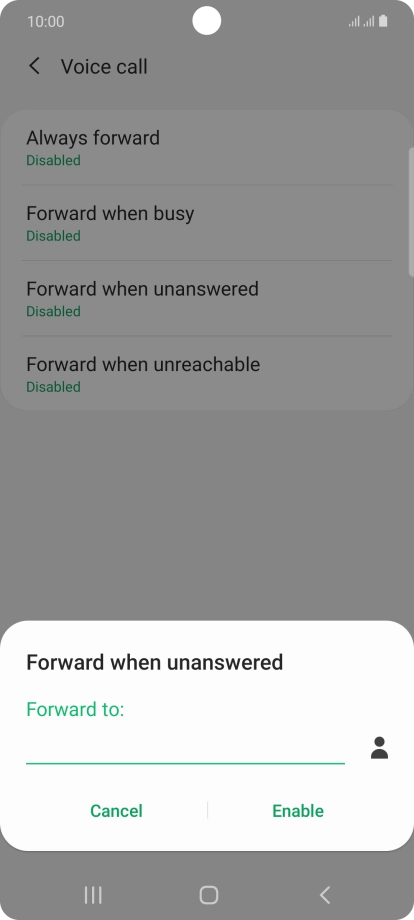 Key in +61414121121 and press Enable.