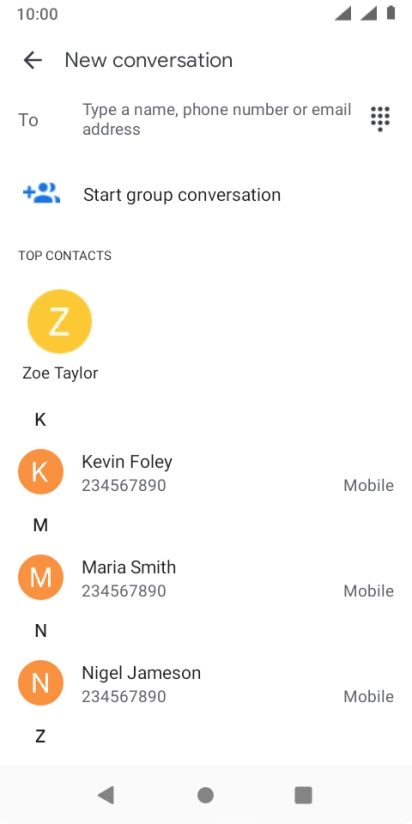 Press the field next to 