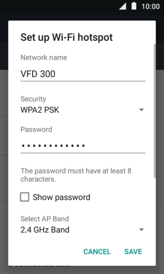 Press the field below 