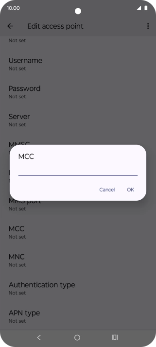 Key in 505 and press OK.
