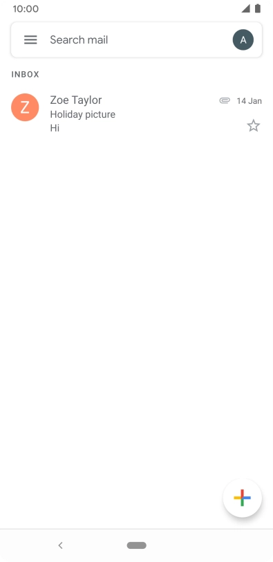 Press the email account icon.