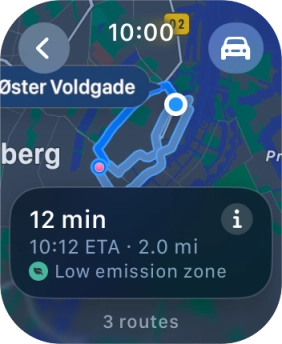 Press the transport type icon.