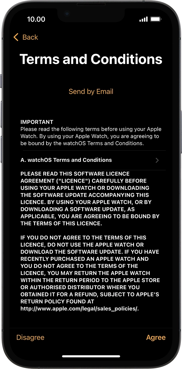 On your phone: Press Agree.