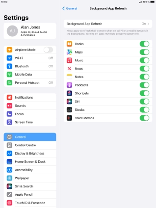 Press Background App Refresh.