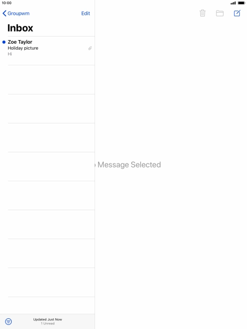 Press the new email message icon.