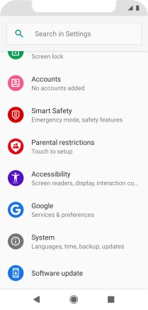 Press Software update. If a new software version is available, it's displayed. Follow the instructions on the screen to update the phone software.