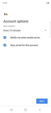 If this screen is displayed, you email account has been recognised and set up automatically. Follow the instructions on the screen to key in more information and finish setting up your phone. If this screen is displayed, you email account has been recognised and set up automatically. Follow the instructions on the screen to key in more information and finish setting up your phone.