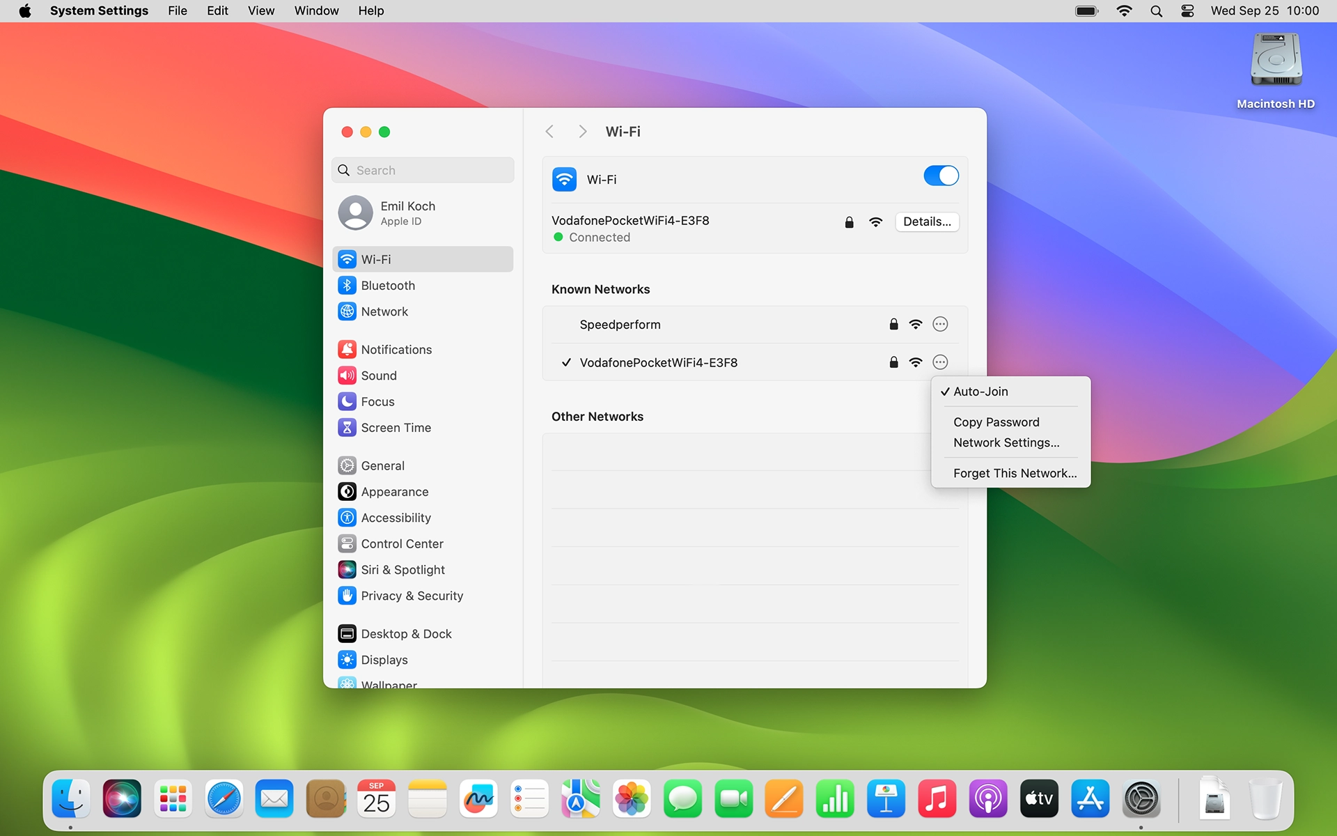 Click Auto-Join to turn the function on or off.