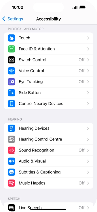 Press the required category below 
