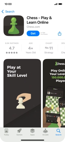 Press Get and follow the instructions on the screen to install the app.