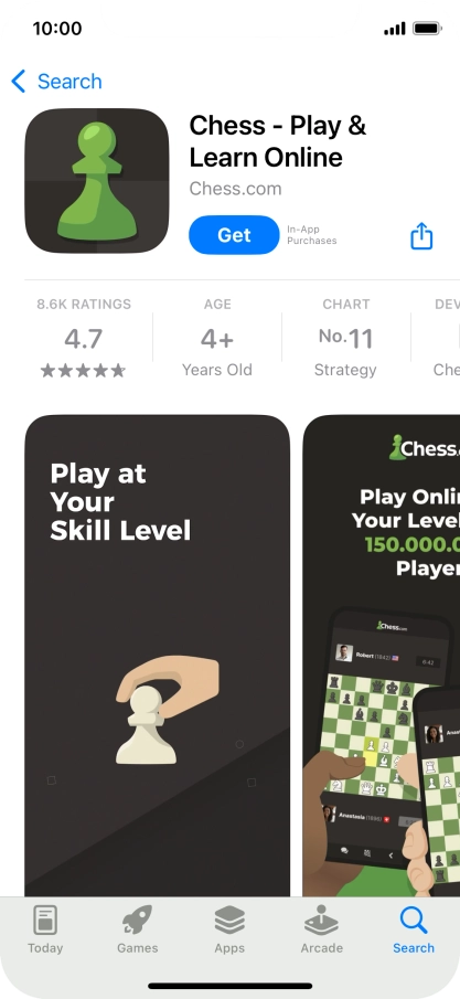 Press Get and follow the instructions on the screen to install the app.