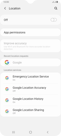 Press the indicator to turn the function on or off.