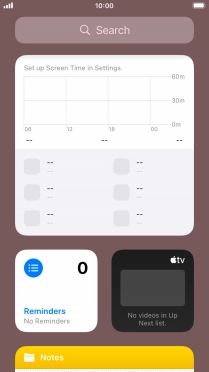 Slide your finger upwards on the screen.