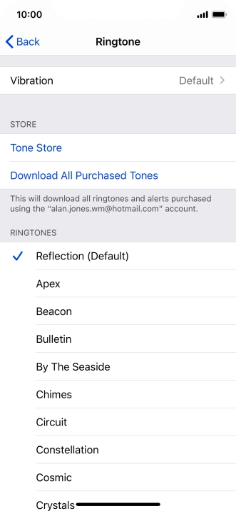 Press the required ring tones to hear them.