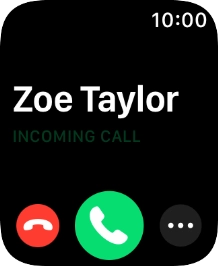 Press the Digital Crown when you get a call.