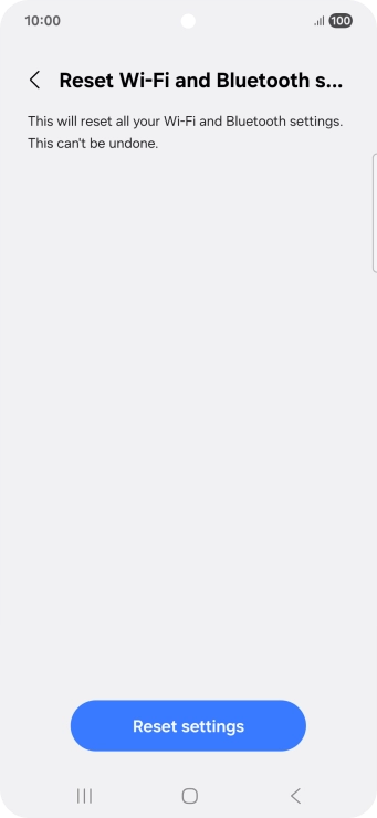 Press Reset settings.