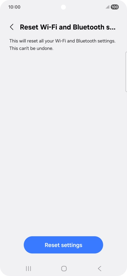 Press Reset settings.