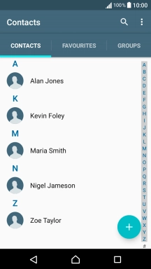 Press the new contact icon.