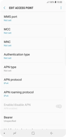 Press MMS port. Press MMS port.