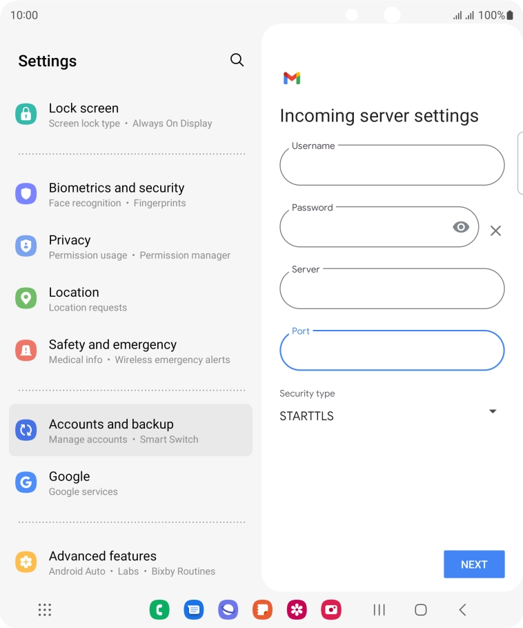 Press the drop down list below 