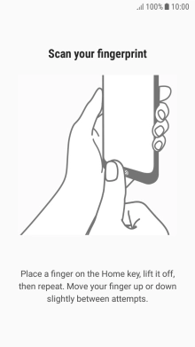 Follow the instructions on the screen to create the phone lock code using your fingerprint.