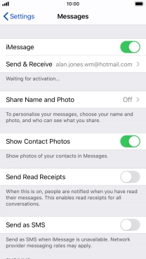 Press the indicator next to 