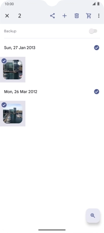 Press the share icon.