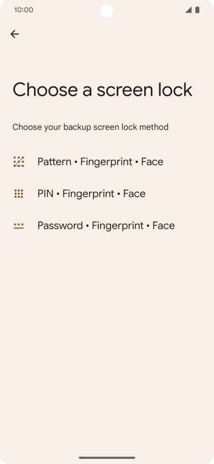 Press the required phone lock code and follow the instructions on the screen to create an additional phone lock code.