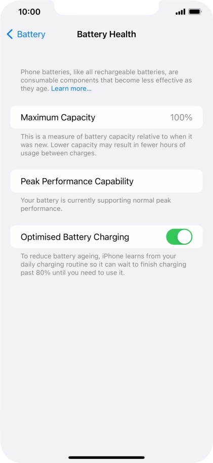 Press the indicator next to 