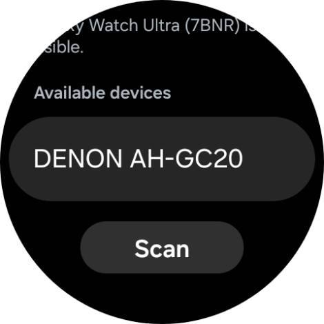 Press the required device. Press the required device.