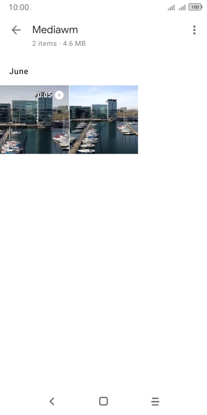 Press and hold any picture or video clip.