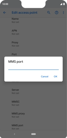 Key in 8080 and press OK.
