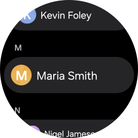 Press the required contact.